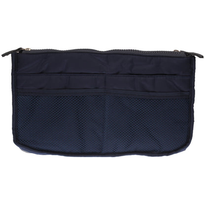 ELECTROPRIME Thicken Portable Multi-function Double Zipper Cosmetic Bag, Storage Bag in Bag (Dark Blue)