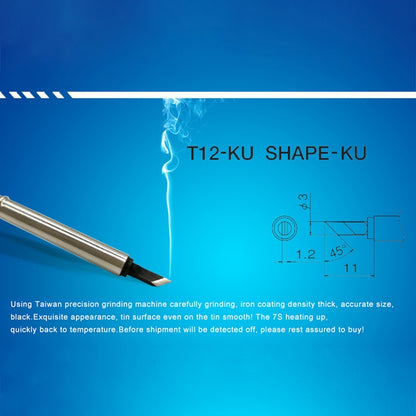 ELECTROPRIME QUICKO T12-KU Black Welding Lead-free Soldering Iron Tip