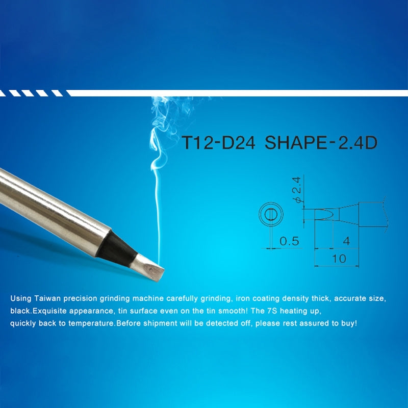 ELECTROPRIME QUICKO T12-D24 Black Welding Lead-free Soldering Iron Tip