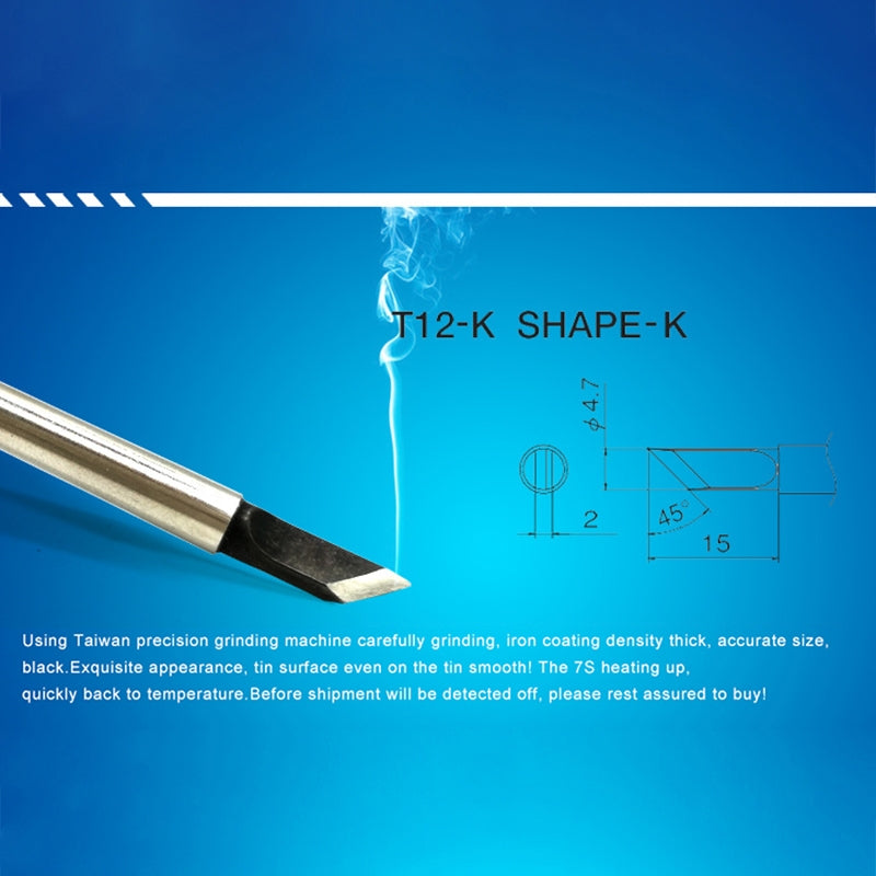 ELECTROPRIME QUICKO T12-K Black Welding Lead-free Soldering Iron Tip