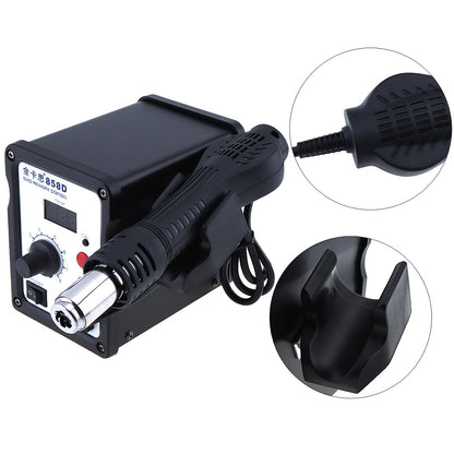 ELECTROPRIME Kaisi K-858D SMD Hot-Air Soldering Station LED Digital Display Support Controllable Temperature for Desoldering + Air Nozzles, EU Plug