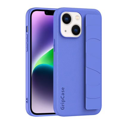 ELECTROPRIME For iPhone 15 Plus Skin Elastic Wrist Grip Back Cover Phone Case(Purple)