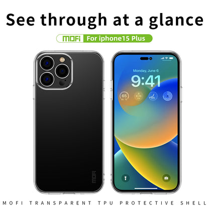 ELECTROPRIME For iPhone 15 Plus MOFI Ming Series Ultra-thin TPU Phone Case(Transparent)