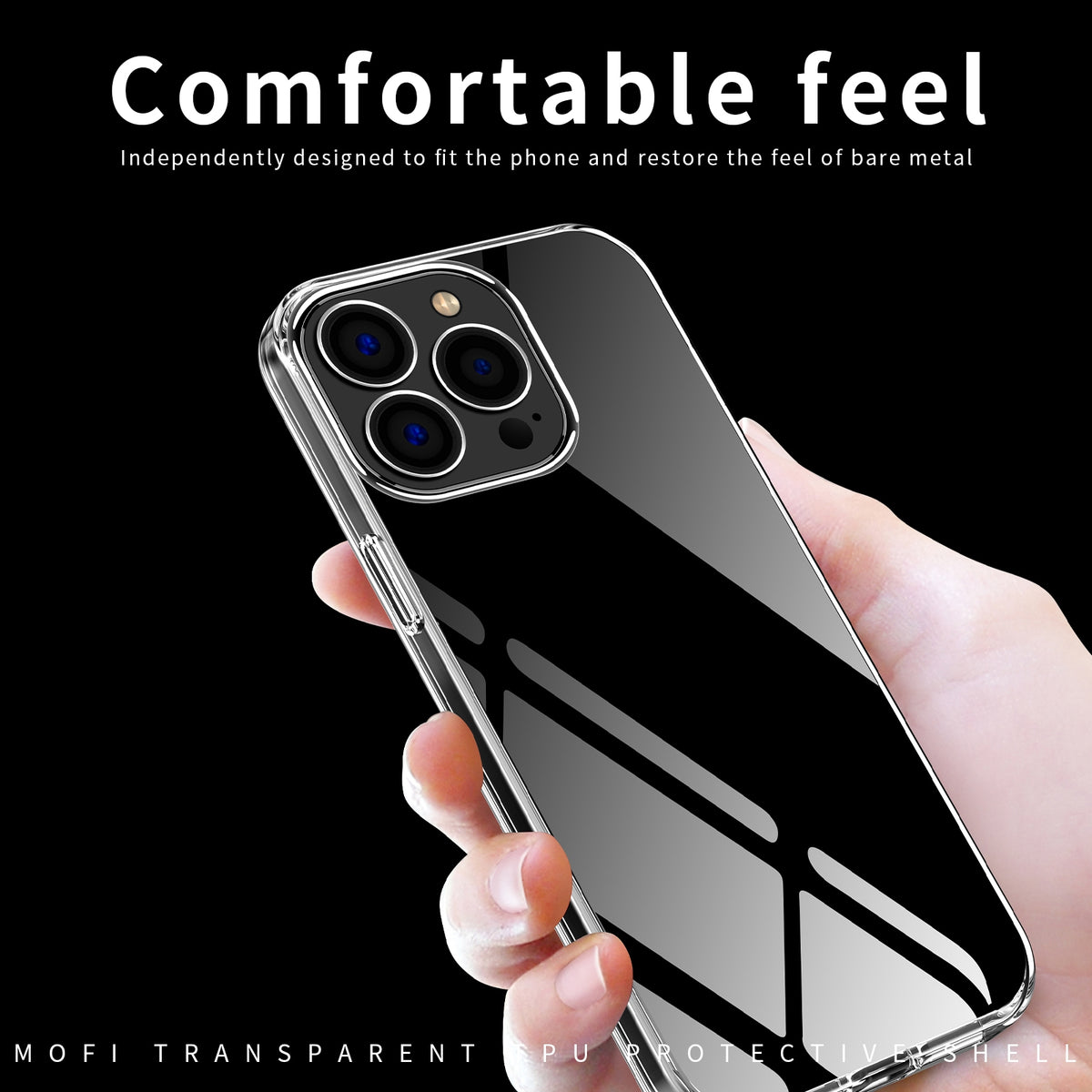 ELECTROPRIME For iPhone 15 Plus MOFI Ming Series Ultra-thin TPU Phone Case(Transparent)