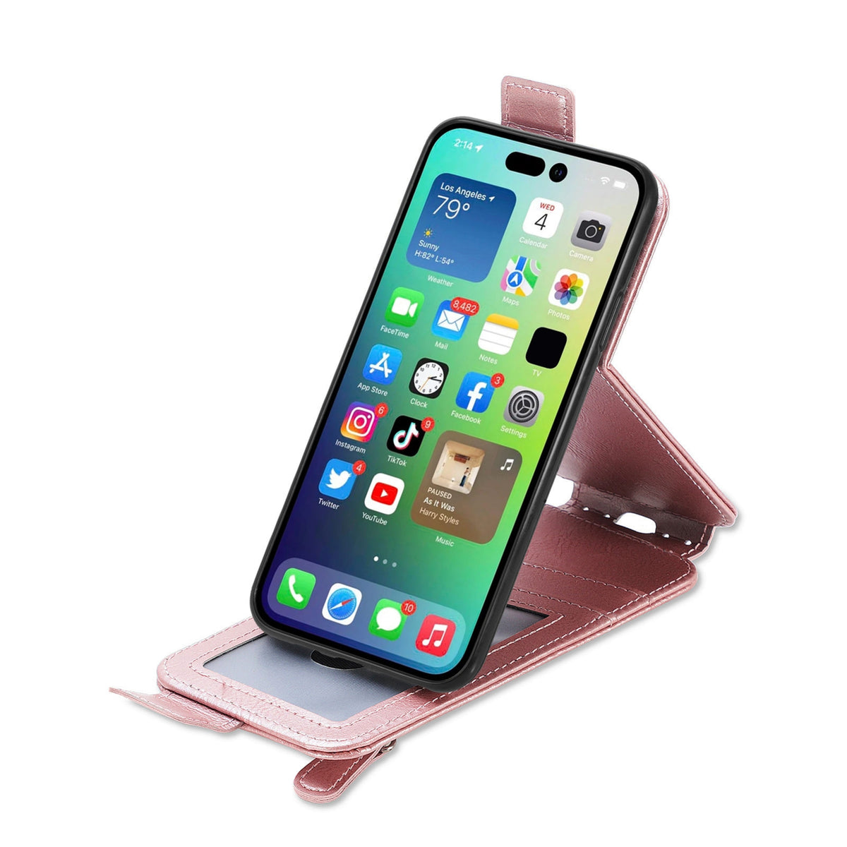 ELECTROPRIME For iPhone 15 Zipper Wallet Vertical Flip Leather Phone Case(Pink)