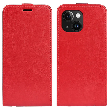 ELECTROPRIME For iPhone 15 Plus R64 Texture Single Vertical Flip Leather Phone Case(Red)