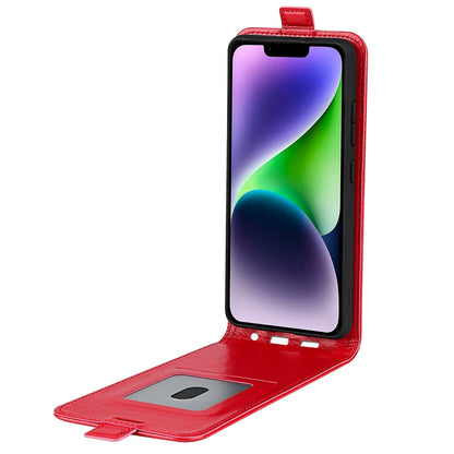 ELECTROPRIME For iPhone 15 Plus R64 Texture Single Vertical Flip Leather Phone Case(Red)