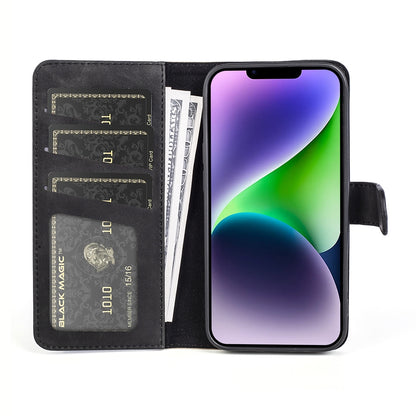 ELECTROPRIME For iPhone 15 Stitching Horizontal Flip Leather Phone Case(Black)