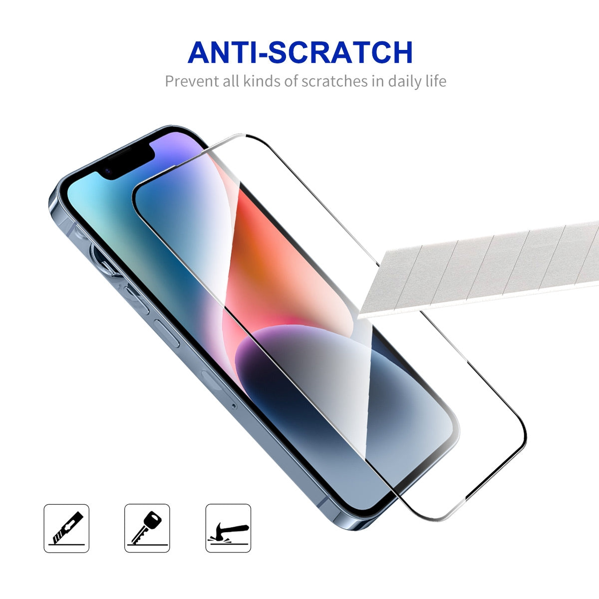ELECTROPRIME For iPhone 15 Plus 2pcs ENKAY Full Glue High Aluminum-silicon Tempered Glass Film