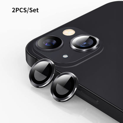 ELECTROPRIME For iPhone 15 / 15 Plus ENKAY 9H Rear Lens Aluminium Alloy Tempered Glass Film(Black)
