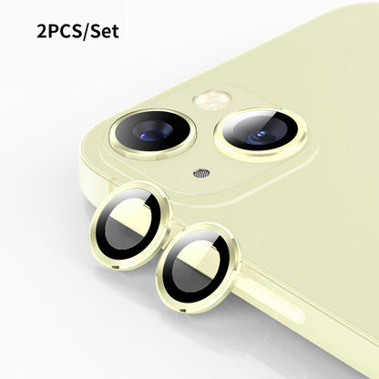 ELECTROPRIME For iPhone 15 / 15 Plus ENKAY 9H Rear Lens Aluminium Alloy Tempered Glass Film(Yellow)