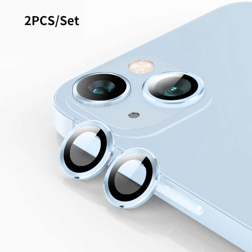 ELECTROPRIME For iPhone 15 / 15 Plus ENKAY 9H Rear Lens Aluminium Alloy Tempered Glass Film(Blue)