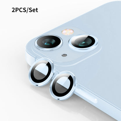 ELECTROPRIME For iPhone 15 / 15 Plus ENKAY 9H Rear Lens Aluminium Alloy Tempered Glass Film(Blue)