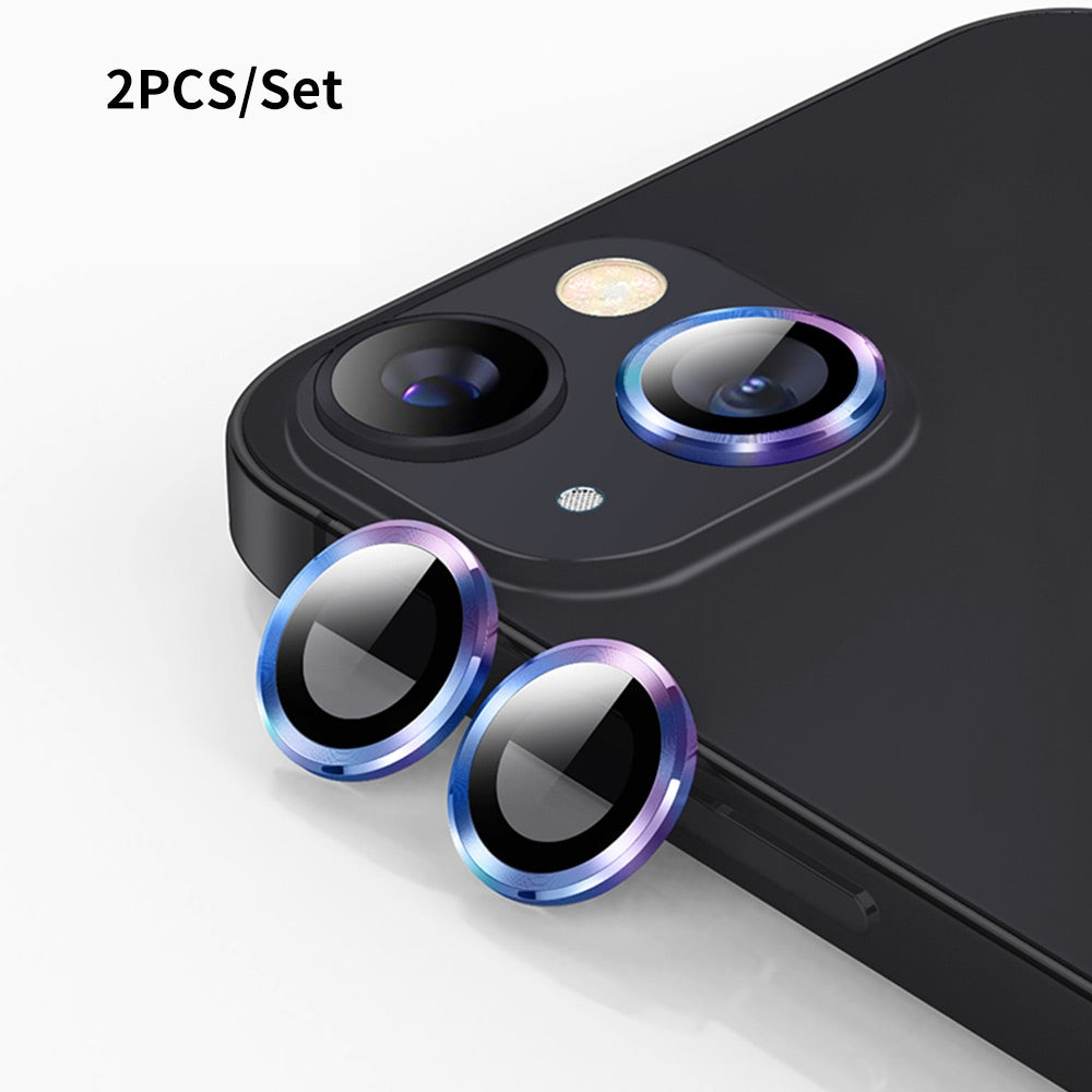 ELECTROPRIME For iPhone 15 / 15 Plus ENKAY 9H Rear Lens Aluminium Alloy Tempered Glass Film(Colorful)