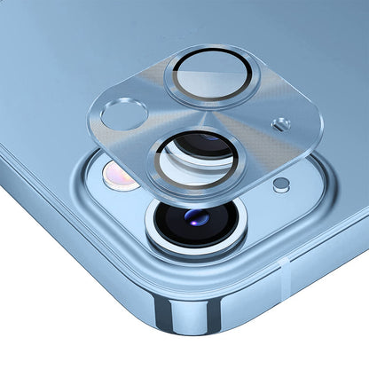 ELECTROPRIME For iPhone 15 / 15 Plus ENKAY Aluminium Alloy Tempered Glass Lens Cover Film(Blue)