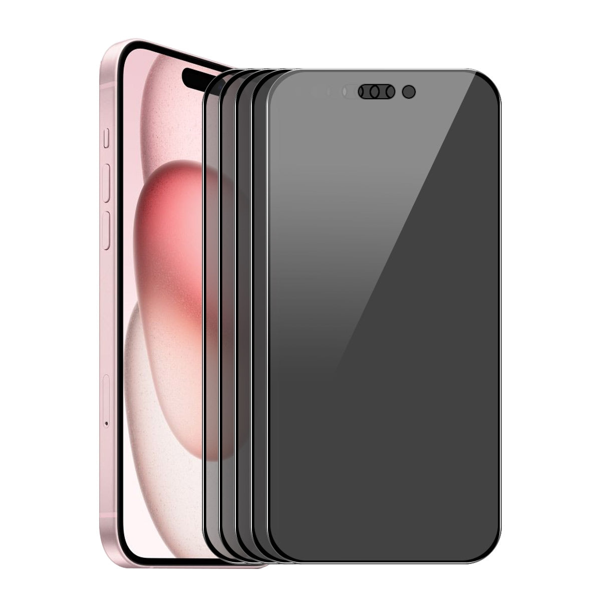 ELECTROPRIME For iPhone 15 Plus 5pcs ENKAY Hat-Prince 28° Anti-peeping Tempered Glass Protector Full Screen Film