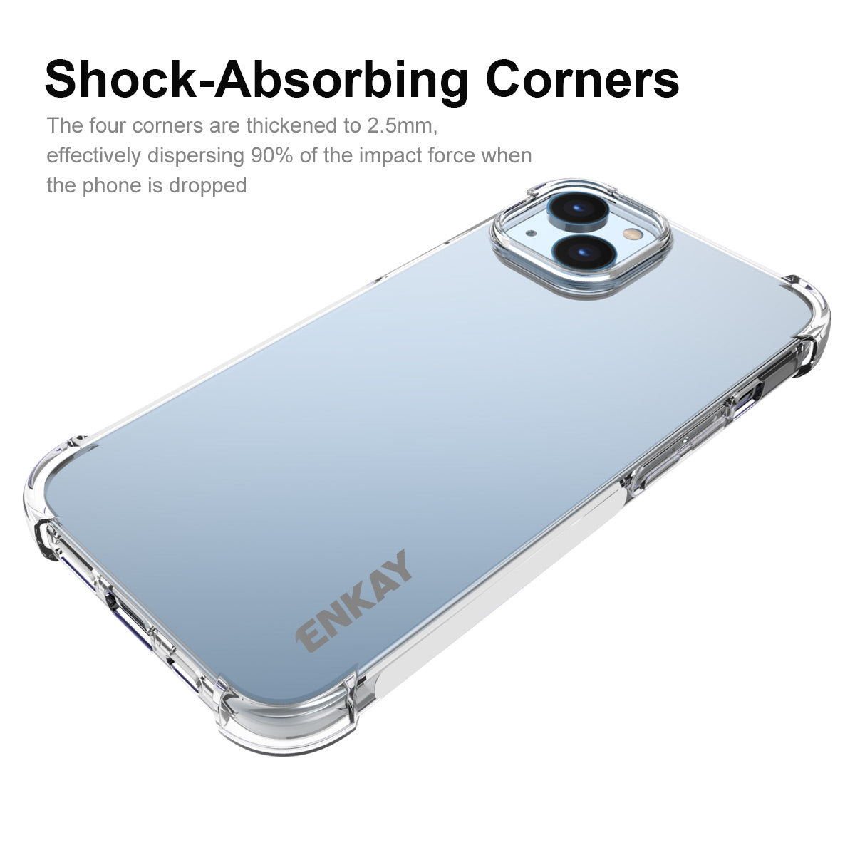 ELECTROPRIME For iPhone 15 Plus ENKAY Hat-Prince Transparent TPU Shockproof Phone Case