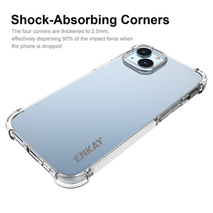 ELECTROPRIME For iPhone 15 Plus ENKAY Hat-Prince Transparent TPU Shockproof Phone Case