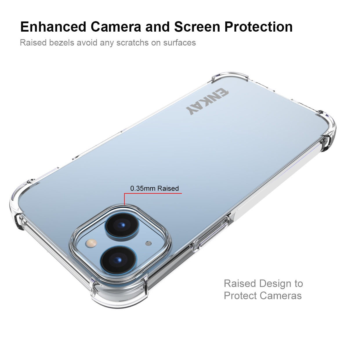 ELECTROPRIME For iPhone 15 Plus ENKAY Hat-Prince Transparent TPU Shockproof Phone Case