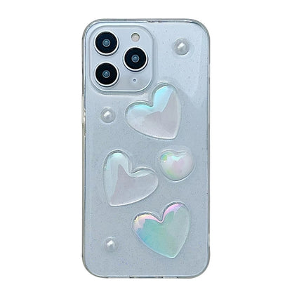 ELECTROPRIME For iPhone 15 Love Epoxy TPU Phone Case(Transparent)