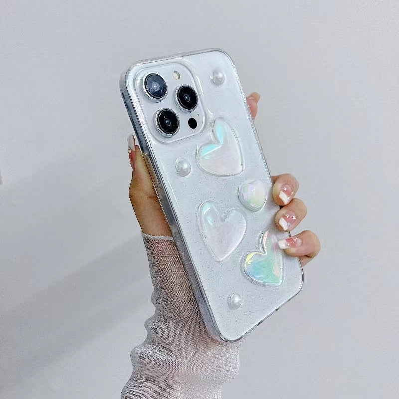 ELECTROPRIME For iPhone 15 Love Epoxy TPU Phone Case(Transparent)
