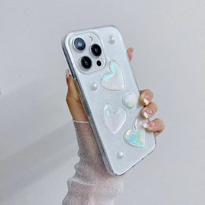 ELECTROPRIME For iPhone 15 Love Epoxy TPU Phone Case(Transparent)