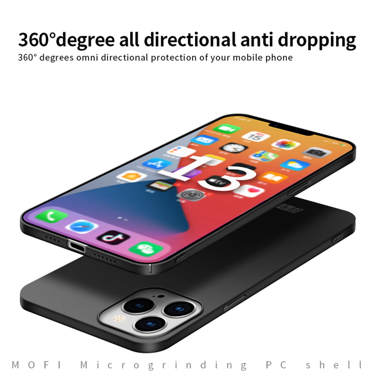 ELECTROPRIME For iPhone 15 Plus MOFI Frosted PC Ultra-thin Hard Phone Case(Red)