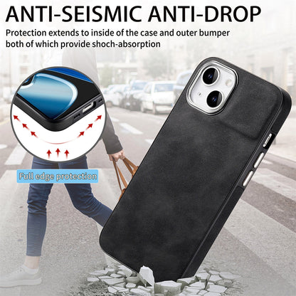 ELECTROPRIME For iPhone 15 Skin-Feel Electroplating TPU Shockproof Phone Case(Black)