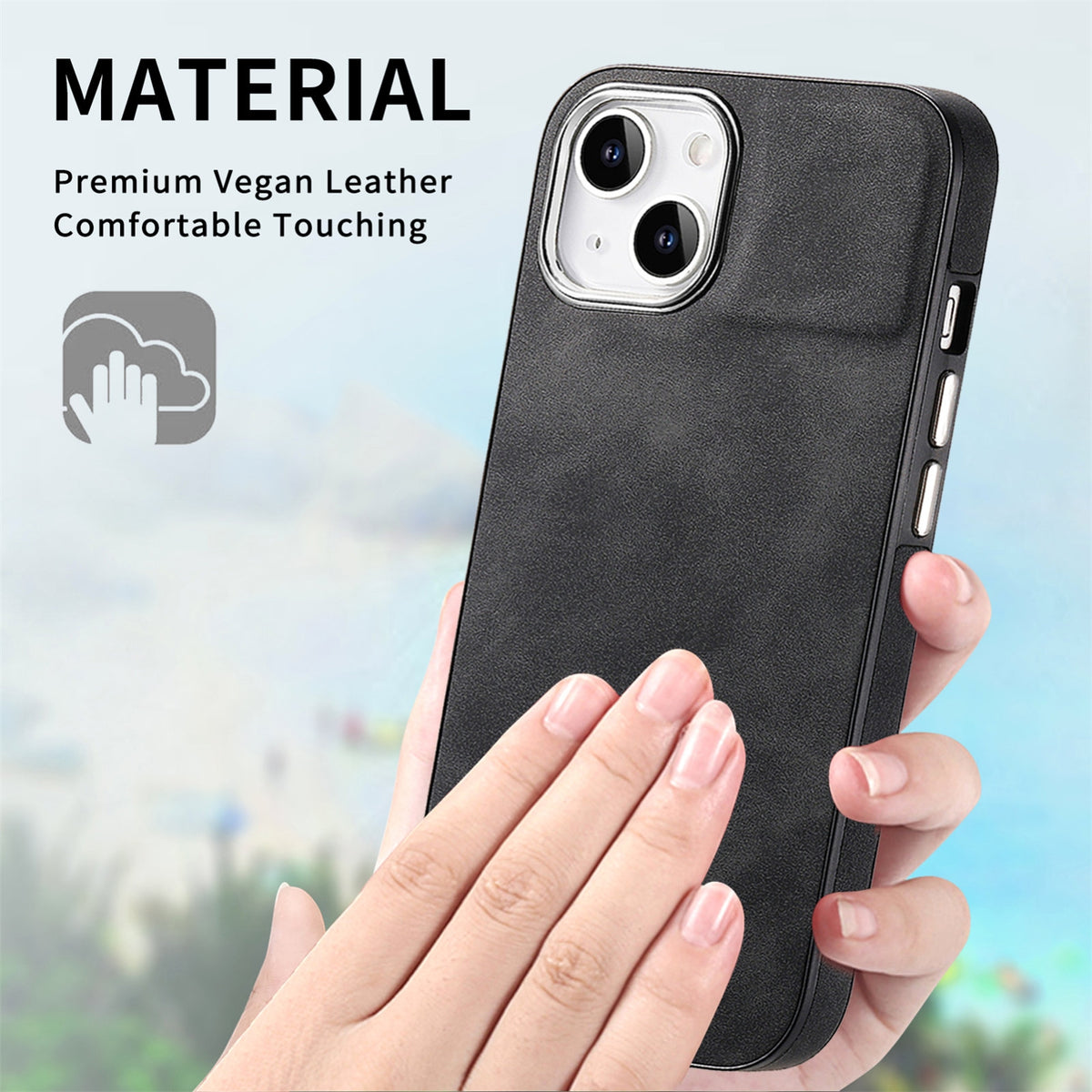 ELECTROPRIME For iPhone 15 Skin-Feel Electroplating TPU Shockproof Phone Case(Black)
