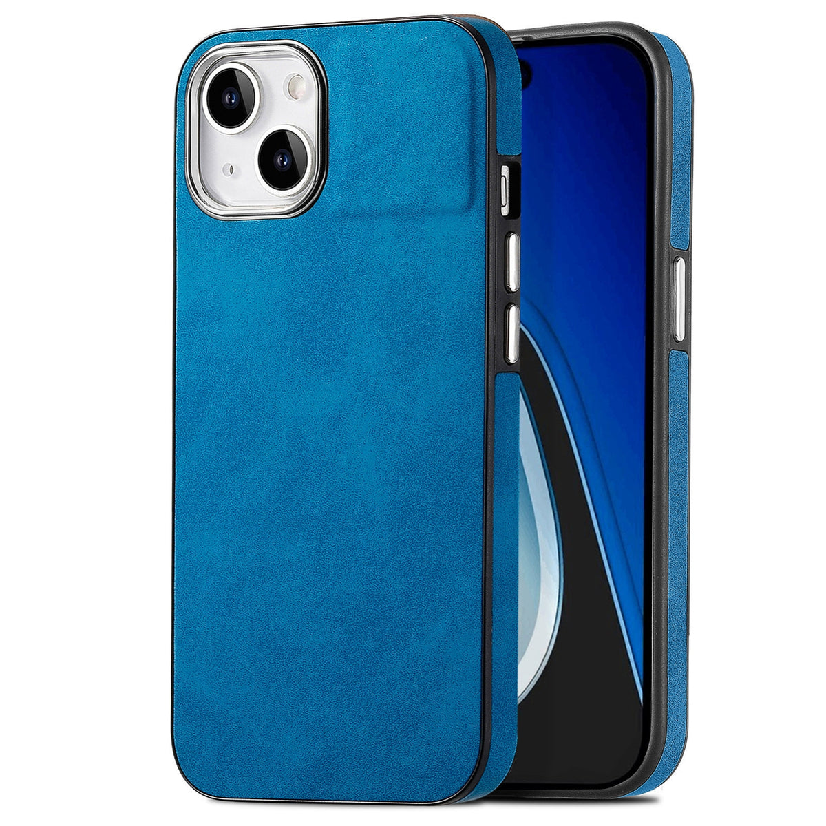 ELECTROPRIME For iPhone 15 Skin-Feel Electroplating TPU Shockproof Phone Case(Blue)