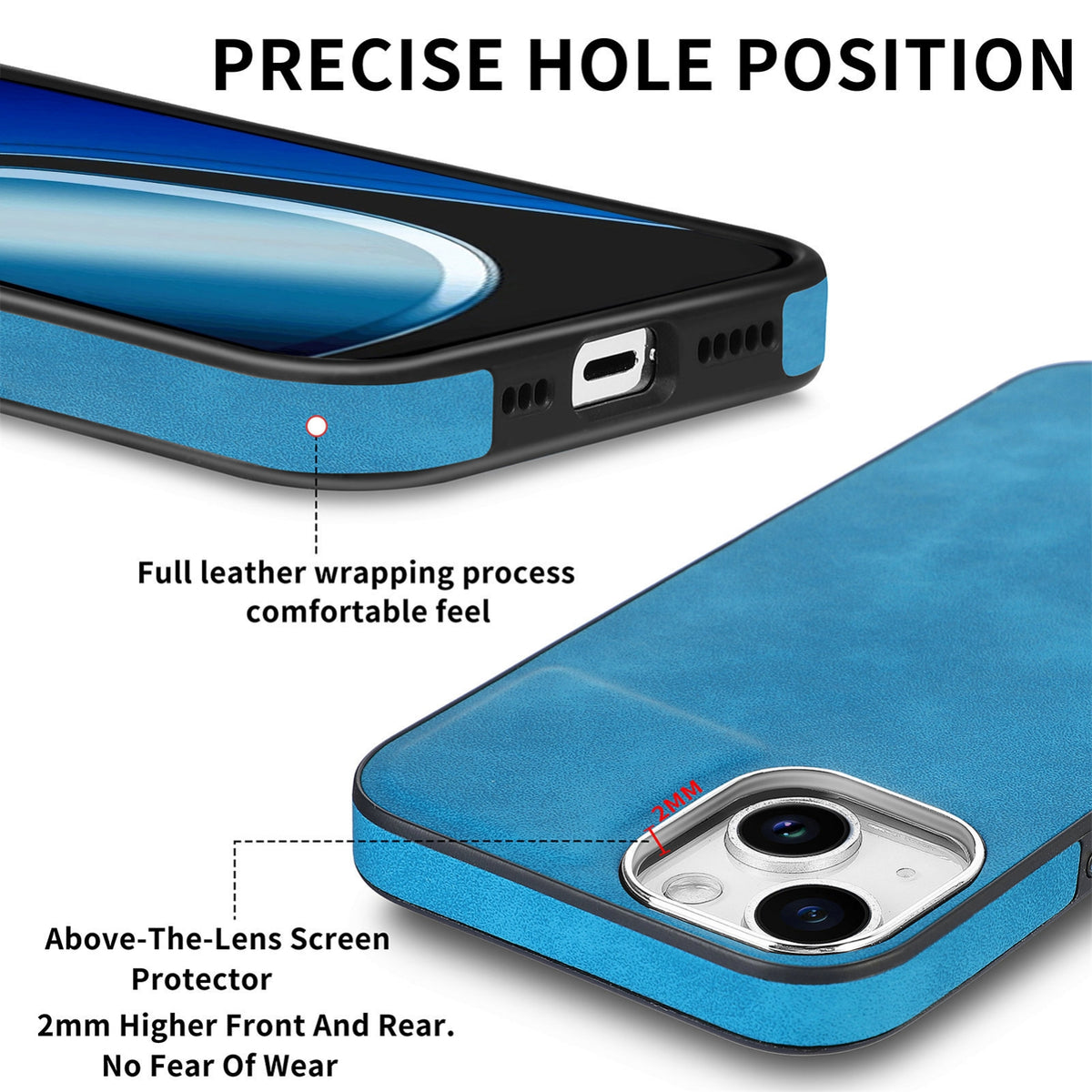 ELECTROPRIME For iPhone 15 Skin-Feel Electroplating TPU Shockproof Phone Case(Blue)