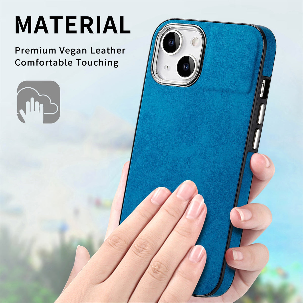 ELECTROPRIME For iPhone 15 Skin-Feel Electroplating TPU Shockproof Phone Case(Blue)