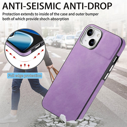 ELECTROPRIME For iPhone 15 Skin-Feel Electroplating TPU Shockproof Phone Case(Purple)