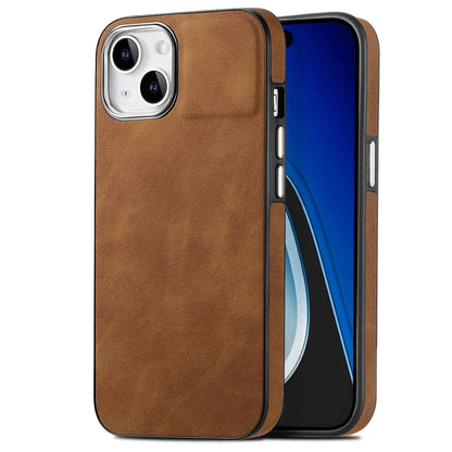 ELECTROPRIME For iPhone 15 Skin-Feel Electroplating TPU Shockproof Phone Case(Brown)
