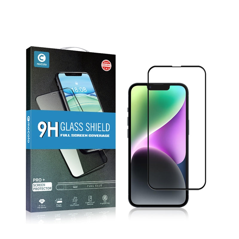 ELECTROPRIME For iPhone 15 Plus 2.5D Full Glue Full Cover Tempered Glass Screen Protector