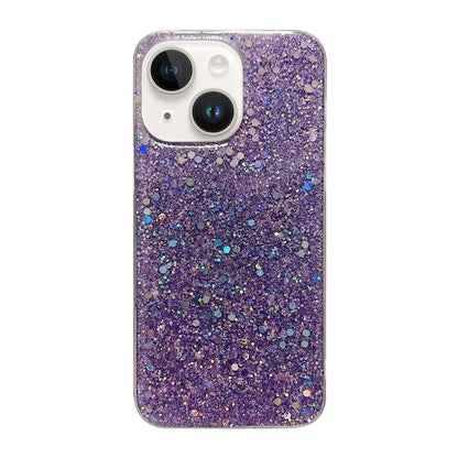 ELECTROPRIME For iPhone 15 Plus Glitter Sequins Epoxy TPU Phone Case(Purple)