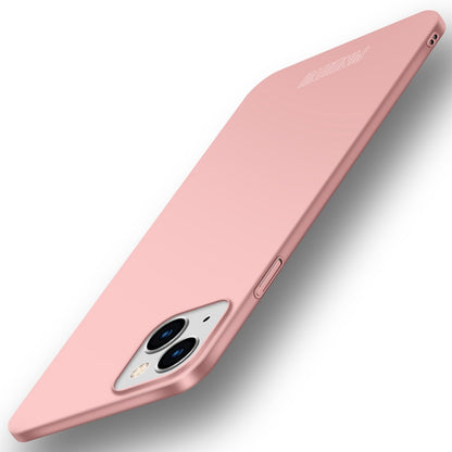 ELECTROPRIME For iPhone 15 Plus PINWUYO Micro-Frosted PC Ultra-thin Hard Phone Case with Magsafe Magnetic Ring(Rose Gold)