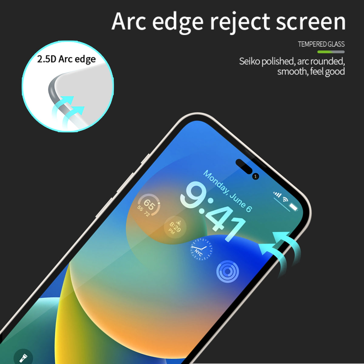 ELECTROPRIME For iPhone 15 Plus PINWUYO 9H 2.5D Full Screen Tempered Glass Film(Black)