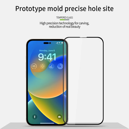 ELECTROPRIME For iPhone 15 Plus MOFI 9H 2.5D Full Screen Tempered Glass Film(Black)