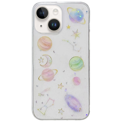 ELECTROPRIME For iPhone 15 Plus Cosmic Star Glitter Epoxy TPU Phone Case(Transparent)