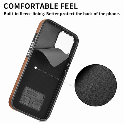 ELECTROPRIME For  iPhone 15 Electroplating Skin-feel Leather Ring Card Wallet Phone Case(Brown)