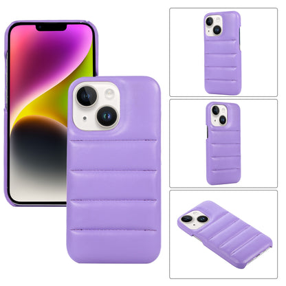 ELECTROPRIME For iPhone 15 Down Jacket Airbag Shockproof Phone Case(Purple)