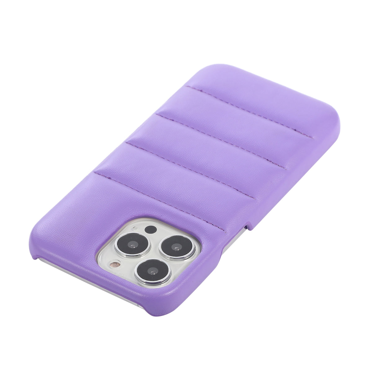 ELECTROPRIME For iPhone 15 Down Jacket Airbag Shockproof Phone Case(Purple)