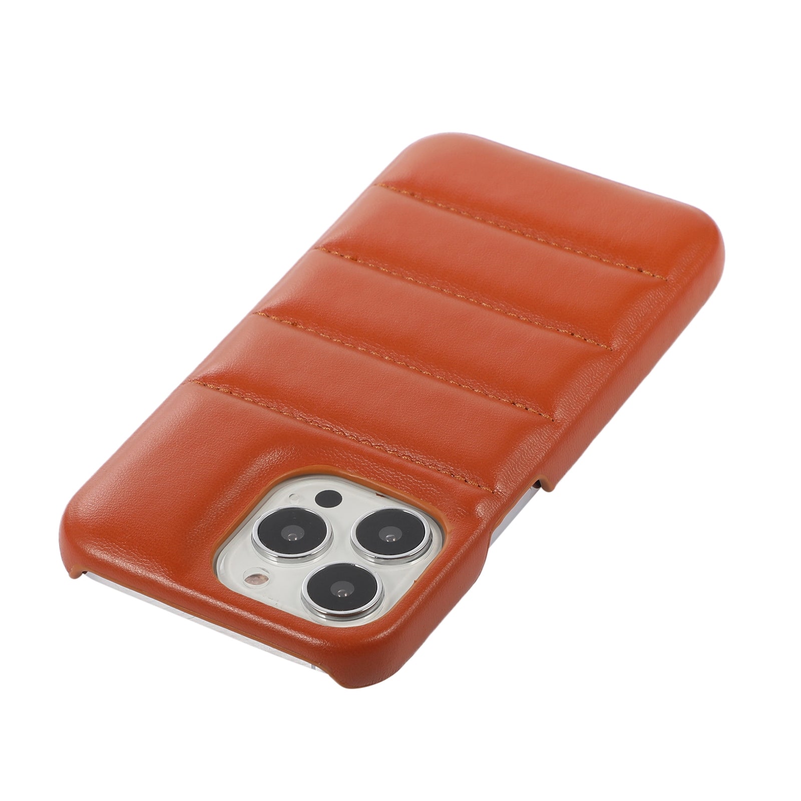 ELECTROPRIME For iPhone 15 Down Jacket Airbag Shockproof Phone Case(Brown)