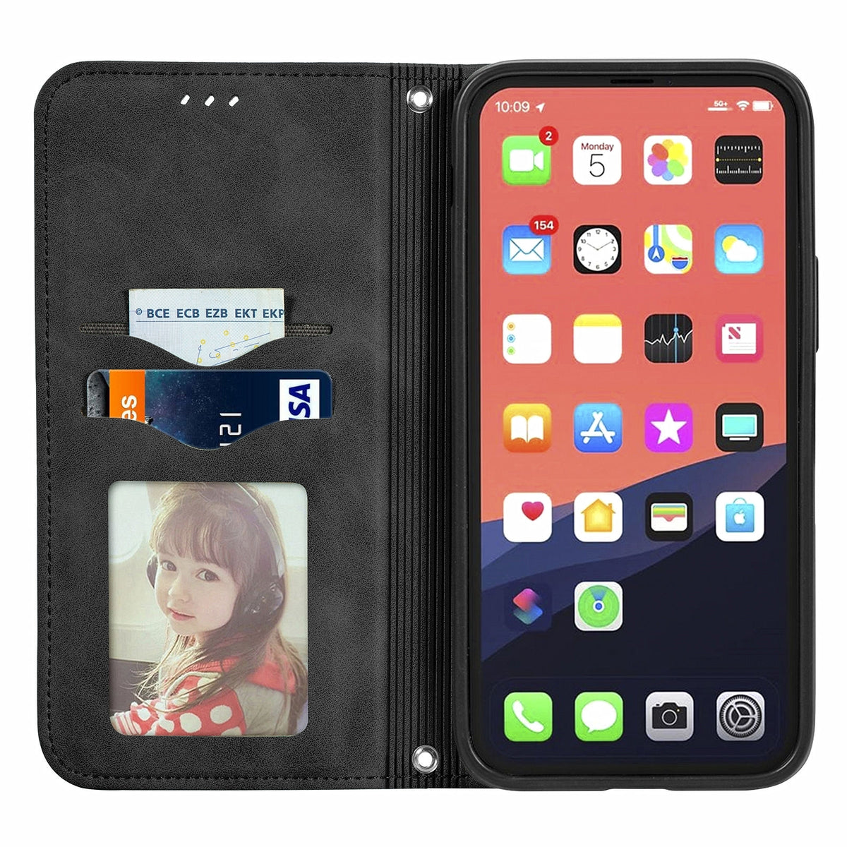 ELECTROPRIME For  iPhone 15 Plus Retro Skin Feel Magnetic Flip Leather Phone Case(Black)