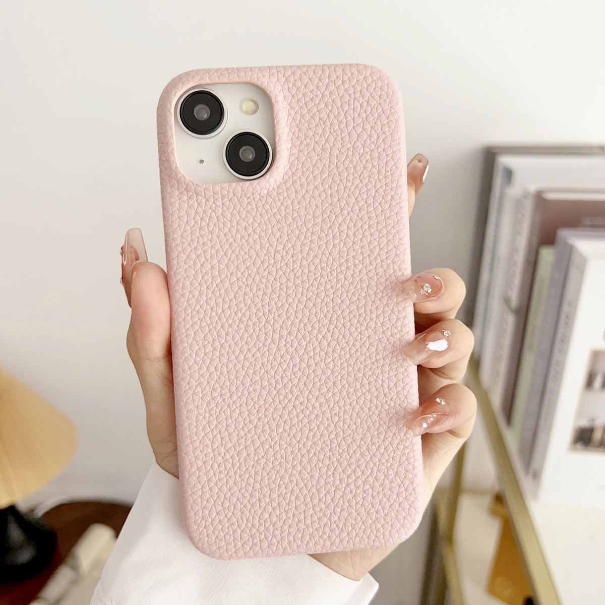 ELECTROPRIME For iPhone 15 Litchi Texture All-inclusive Shockproof Phone Case(Pink)