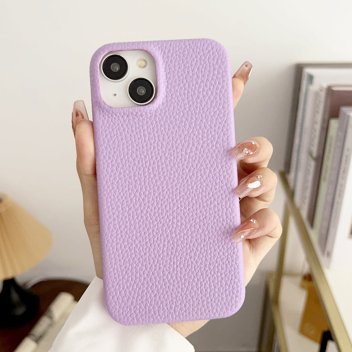 ELECTROPRIME For iPhone 15 Litchi Texture All-inclusive Shockproof Phone Case(Purple)