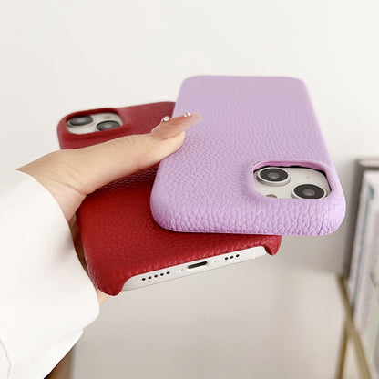 ELECTROPRIME For iPhone 15 Litchi Texture All-inclusive Shockproof Phone Case(Purple)