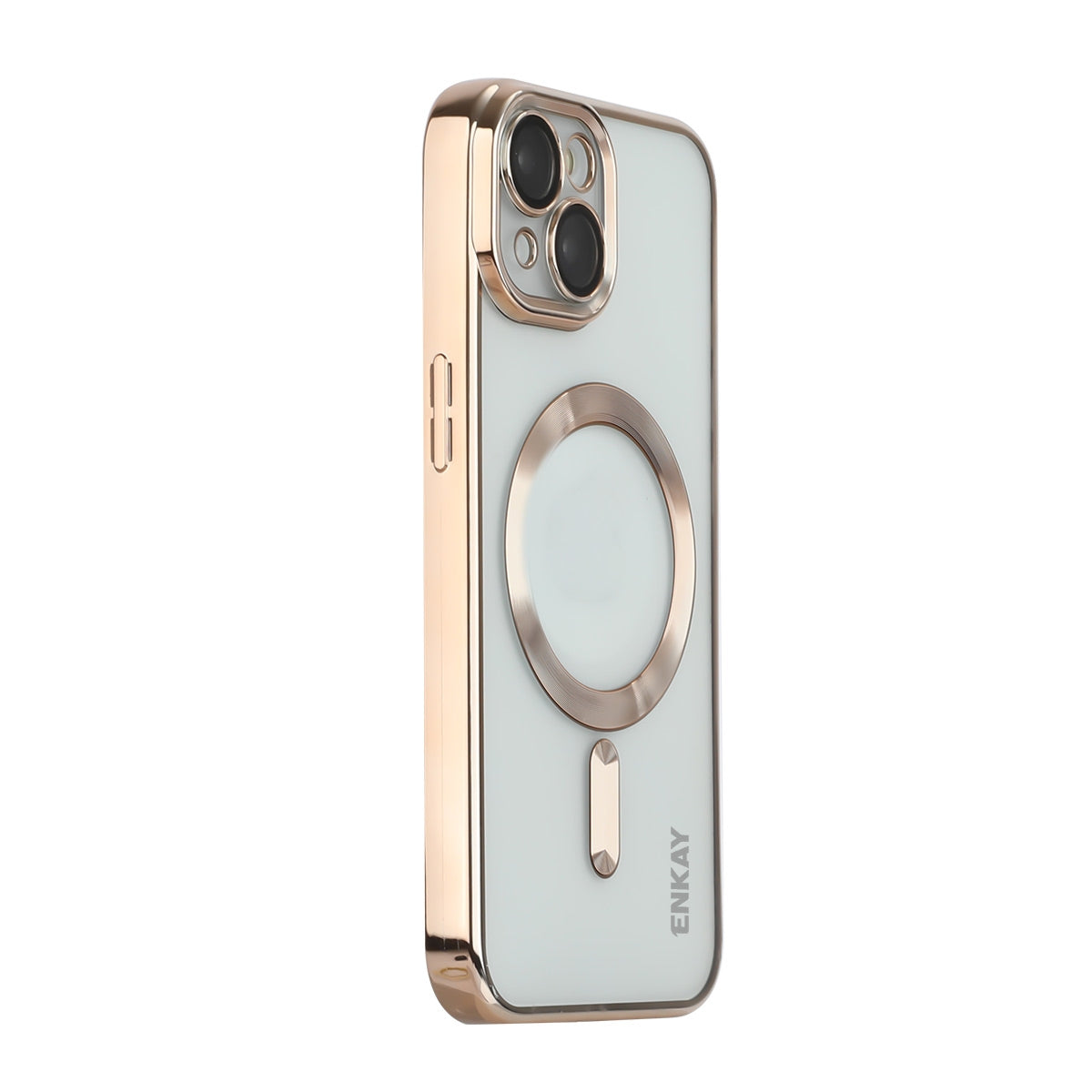ELECTROPRIME For iPhone 15 ENKAY Hat-Prince Magsafe Electroplated TPU Clear Shockproof Phone Case(Golden)