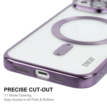 ELECTROPRIME For iPhone 15 ENKAY Hat-Prince Magsafe Electroplated TPU Clear Shockproof Phone Case(Golden)